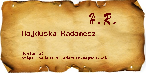 Hajduska Radamesz névjegykártya